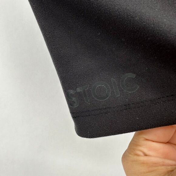 NWT Stoic Y Strap Crop Top Black Size L Racerback Activewear Gym Lounge Preppy - Picture 2 of 6